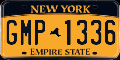 NY license plate GMP1336