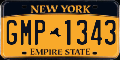 NY license plate GMP1343