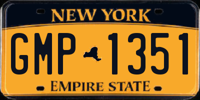 NY license plate GMP1351