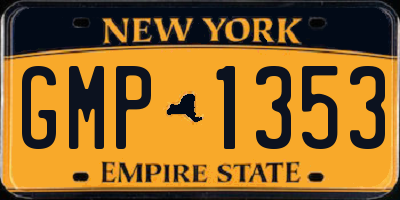 NY license plate GMP1353