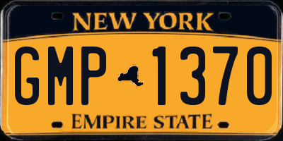 NY license plate GMP1370