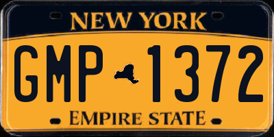 NY license plate GMP1372