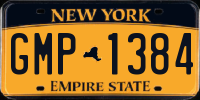 NY license plate GMP1384