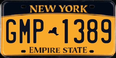 NY license plate GMP1389