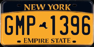 NY license plate GMP1396