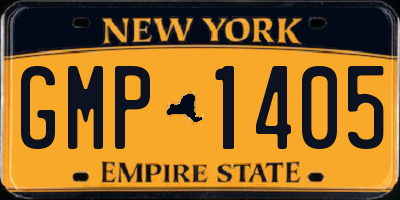 NY license plate GMP1405