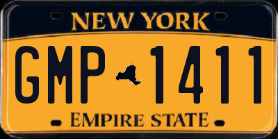 NY license plate GMP1411