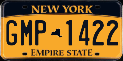 NY license plate GMP1422