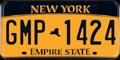 NY license plate GMP1424