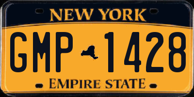 NY license plate GMP1428