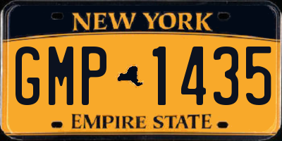 NY license plate GMP1435