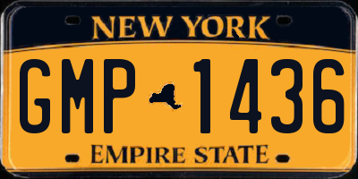 NY license plate GMP1436
