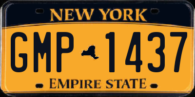NY license plate GMP1437