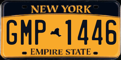 NY license plate GMP1446