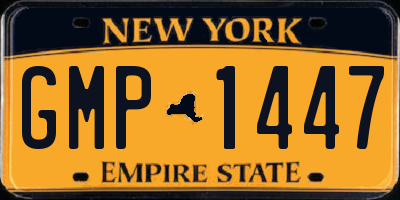 NY license plate GMP1447