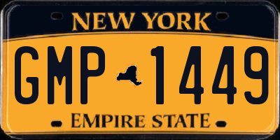 NY license plate GMP1449