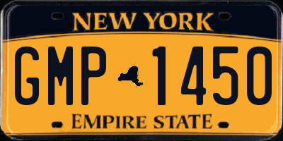 NY license plate GMP1450
