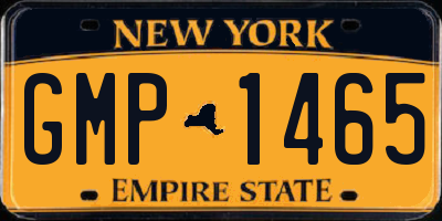 NY license plate GMP1465