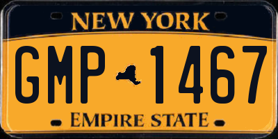 NY license plate GMP1467