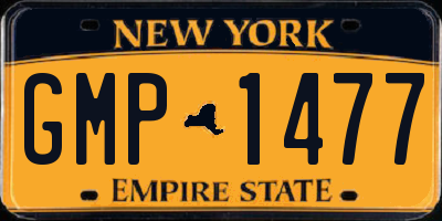 NY license plate GMP1477