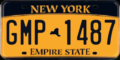 NY license plate GMP1487