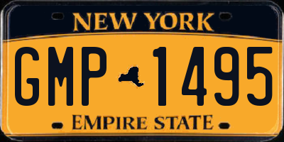 NY license plate GMP1495