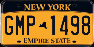 NY license plate GMP1498