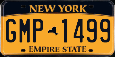 NY license plate GMP1499