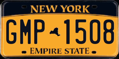 NY license plate GMP1508