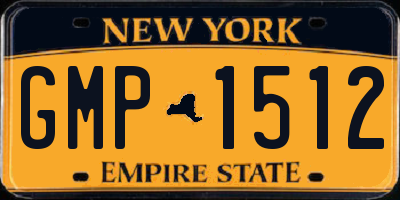 NY license plate GMP1512
