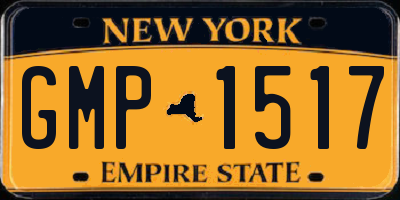 NY license plate GMP1517