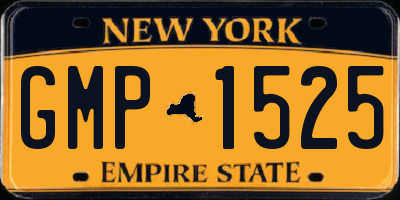 NY license plate GMP1525
