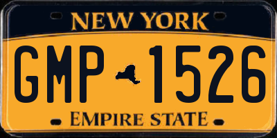 NY license plate GMP1526