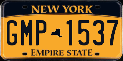 NY license plate GMP1537