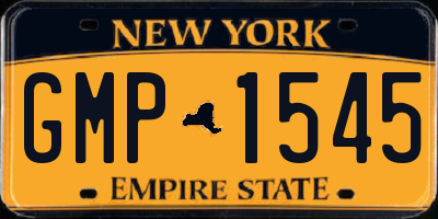 NY license plate GMP1545