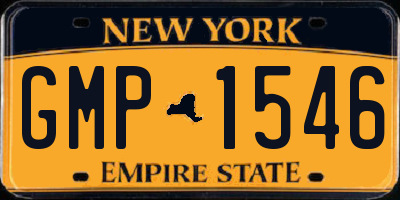 NY license plate GMP1546