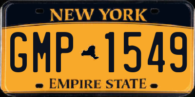 NY license plate GMP1549