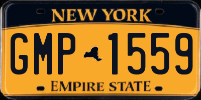NY license plate GMP1559