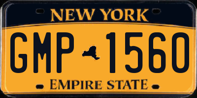 NY license plate GMP1560