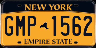 NY license plate GMP1562
