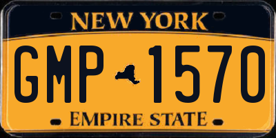 NY license plate GMP1570