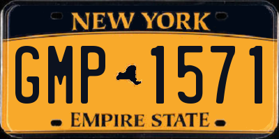 NY license plate GMP1571