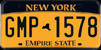 NY license plate GMP1578