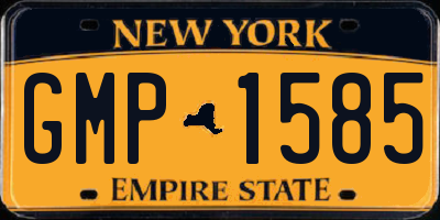 NY license plate GMP1585