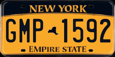 NY license plate GMP1592