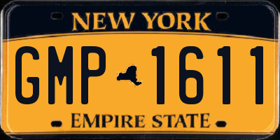 NY license plate GMP1611