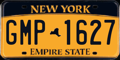 NY license plate GMP1627