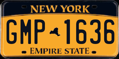 NY license plate GMP1636