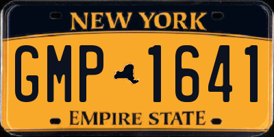NY license plate GMP1641