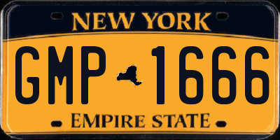 NY license plate GMP1666
